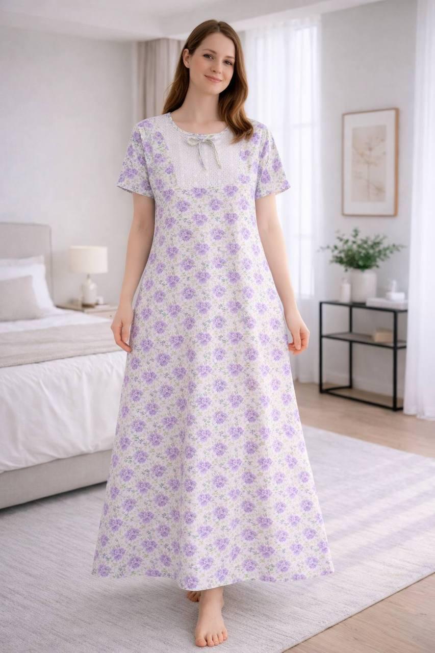 Pink Leopard Print Nightgown – Soft & Comfortable Women's Sleepwear