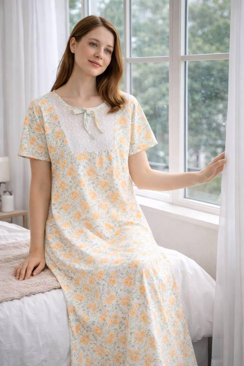 Pink Leopard Print Nightgown – Soft & Comfortable Women's Sleepwear