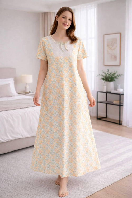 Pink Leopard Print Nightgown – Soft & Comfortable Women's Sleepwear