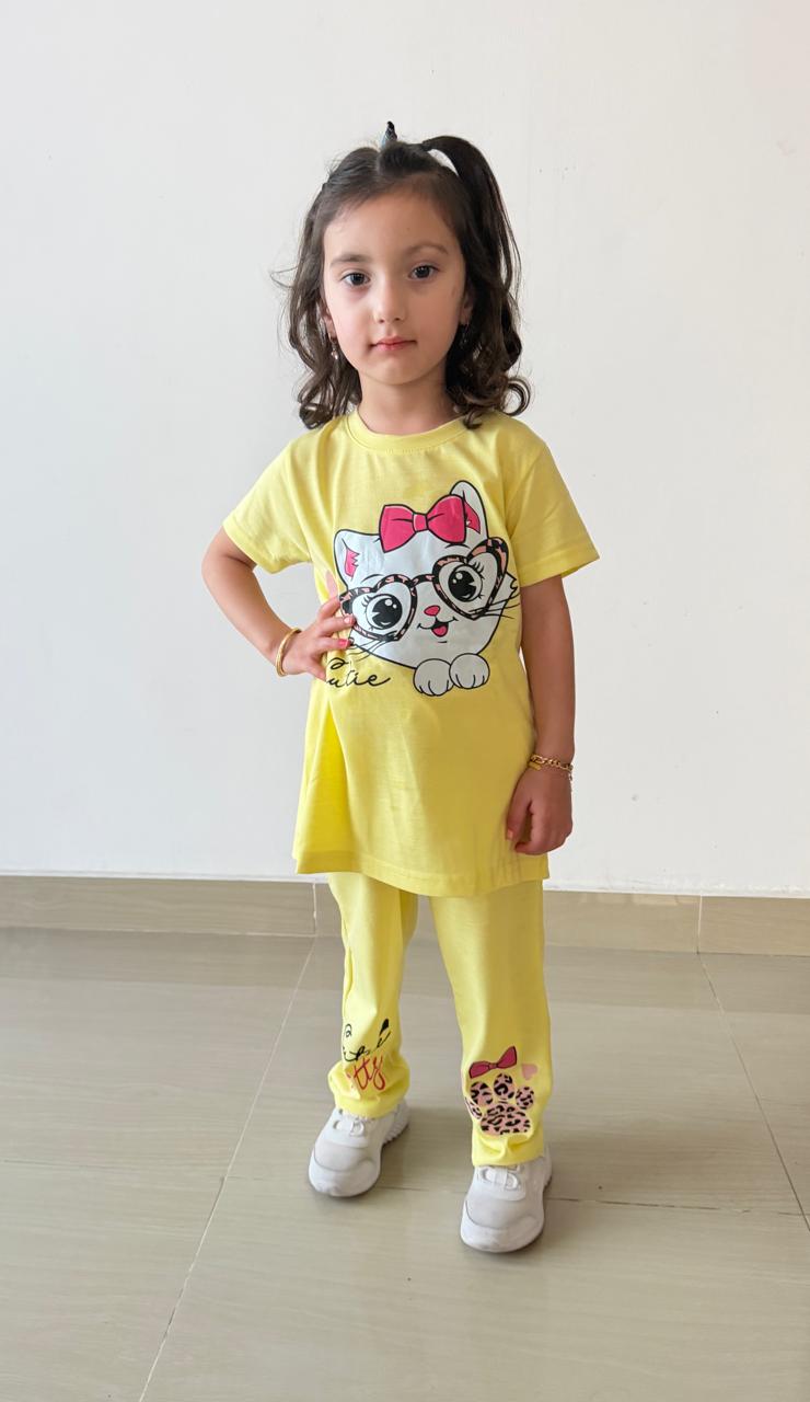 Girls' Hello Kitty Cotton Pajama Set – Premium 100% Cotton